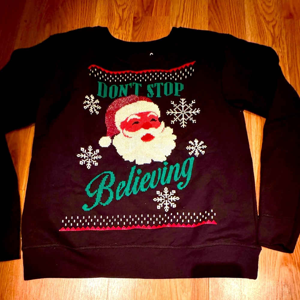 Hanes Women’s Christmas Black Sweatshirt